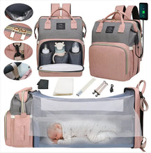 Load image into Gallery viewer, Multi-Functional Diaper Bag for Parents - Spacious Travel Tote with Adjustable Compartments and Stylish Design - Perfect for Traveling with Baby, Water-Resistant and Durablevol
